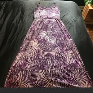 Purple Palm  Maxi Dress